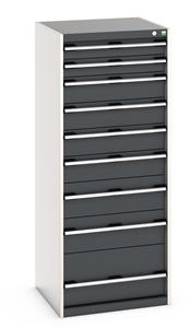 40019154.** Bott Cubio drawer cabinet with overall dimensions of 650mm wide x 650mm deep x 1600mm high...